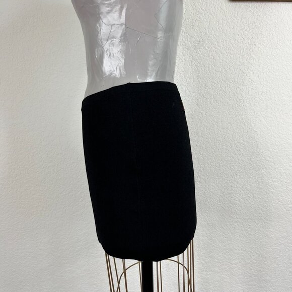 Calvin Klein Heron Preston Knit Ribbed Orange Stitch Black Mini Skirt 2021 - Picture 4 of 10